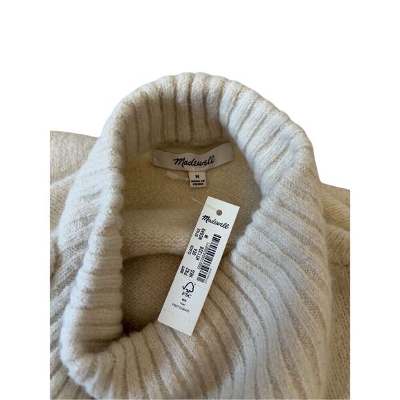 NEW Madewell Women's Dillon Mockneck Pullover Sweater M Cream - Picture 4 of 10